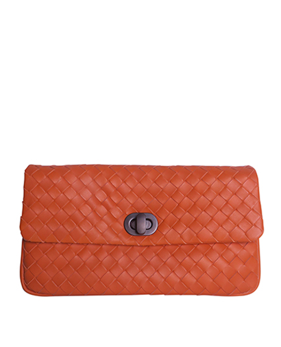 Bottega Veneta Turnlock Clutch, front view